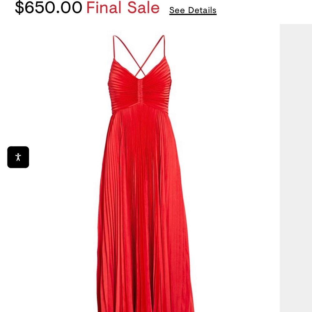 ALC Gemini Pleated midi dress